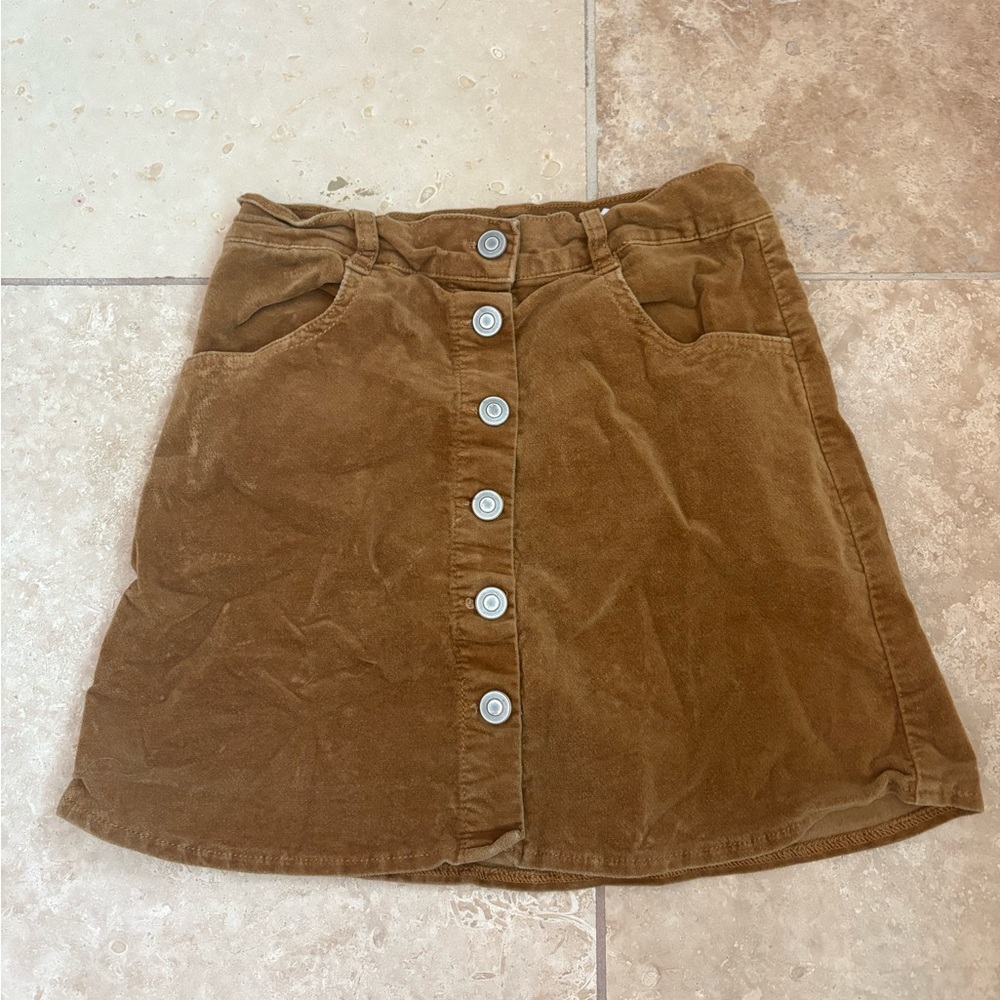 Brandy Melville Tan Corduroy Skirt